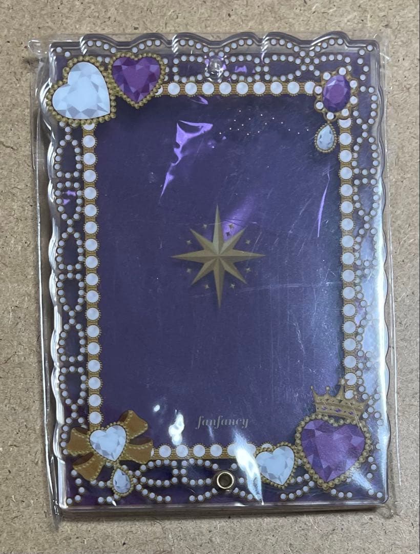 フクヤ アクリルフレーム　アンティークビジュー パープル　紫AGF2023