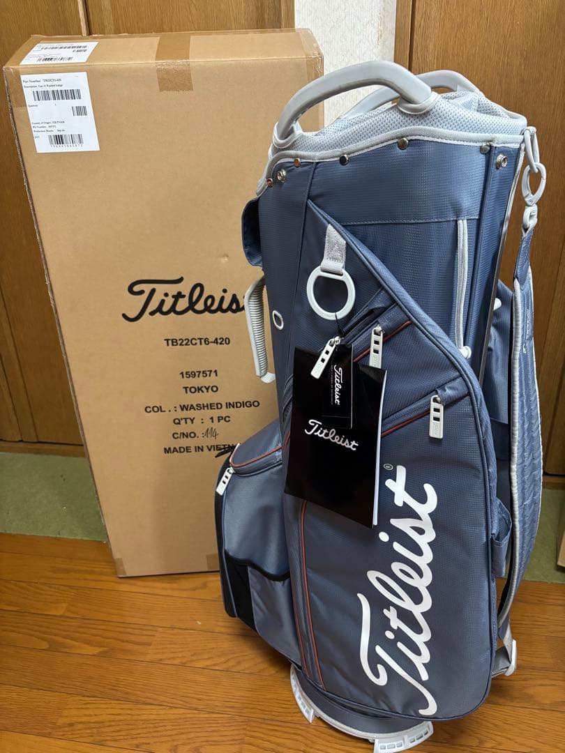 タイトリスト　カート14 キャディバック　ウォッシュドインディゴ　10型　軽量