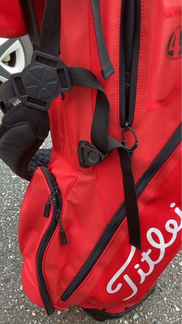 【シゲ様】Titleist 赤 キャディバッグ　スタンド式