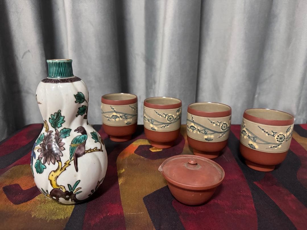 CY5-8 常山 急須　八十吉　赤水湯呑　骨董品　保管品