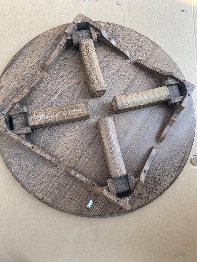 ちゃぶ台　丸形　コンパクト　 軽量桐材 2脚セット　和座敷 昭和レトロ