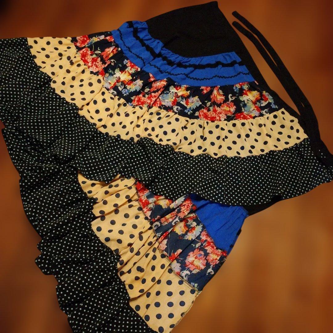 ドセデルフラメンコ☆フラメンコ衣装☆3点セット☆ファルダ☆ピキージョ☆ブラウス