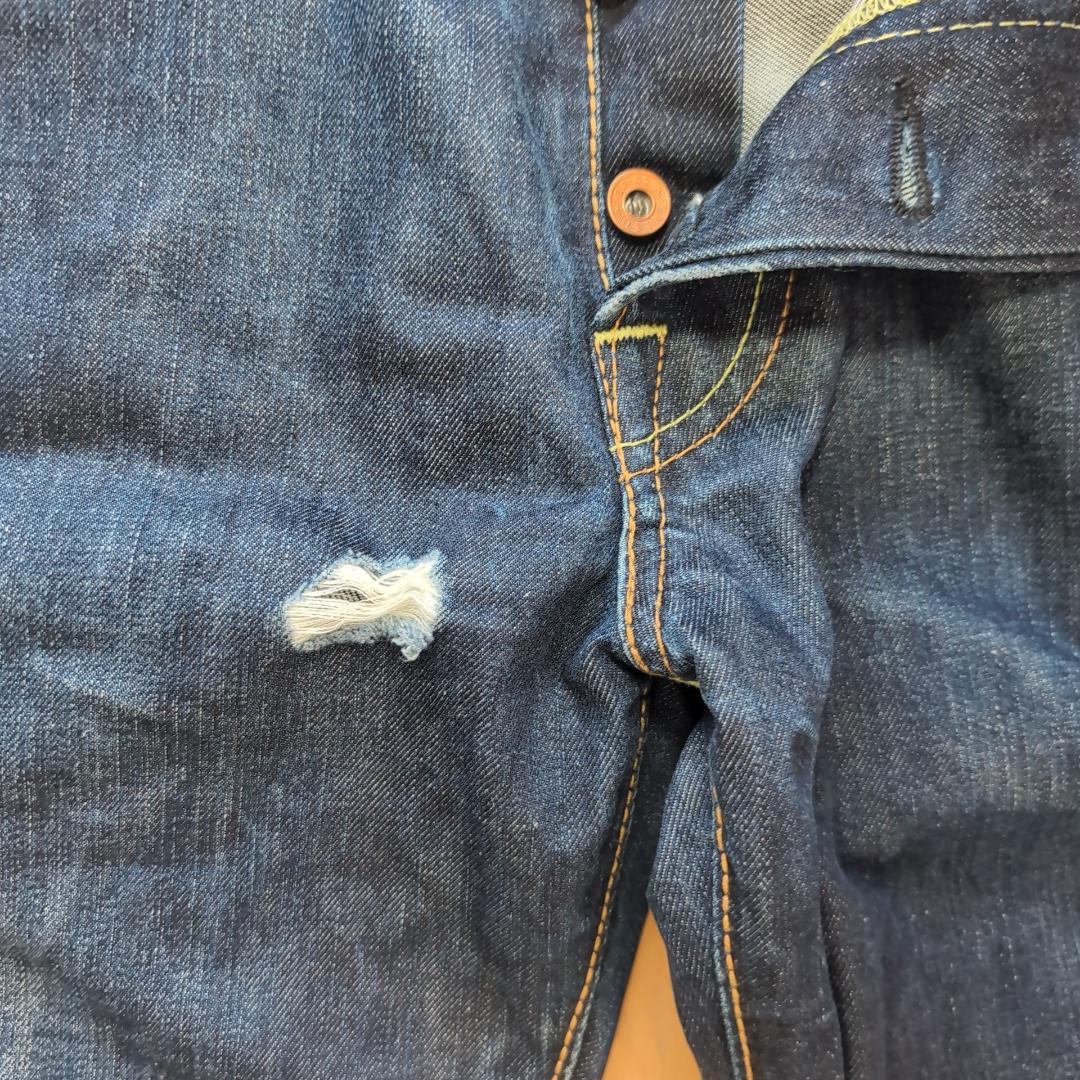 エヴィス EU ED ダメージジーンズ デニム 濃紺 33インチ 13F