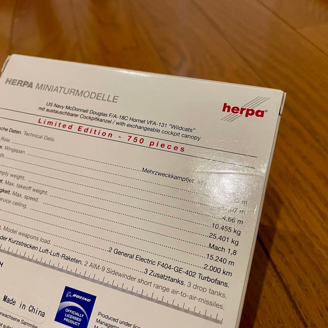 【未使用品】HERPA 1/200 F/A-18 HORNET WILDCATS
