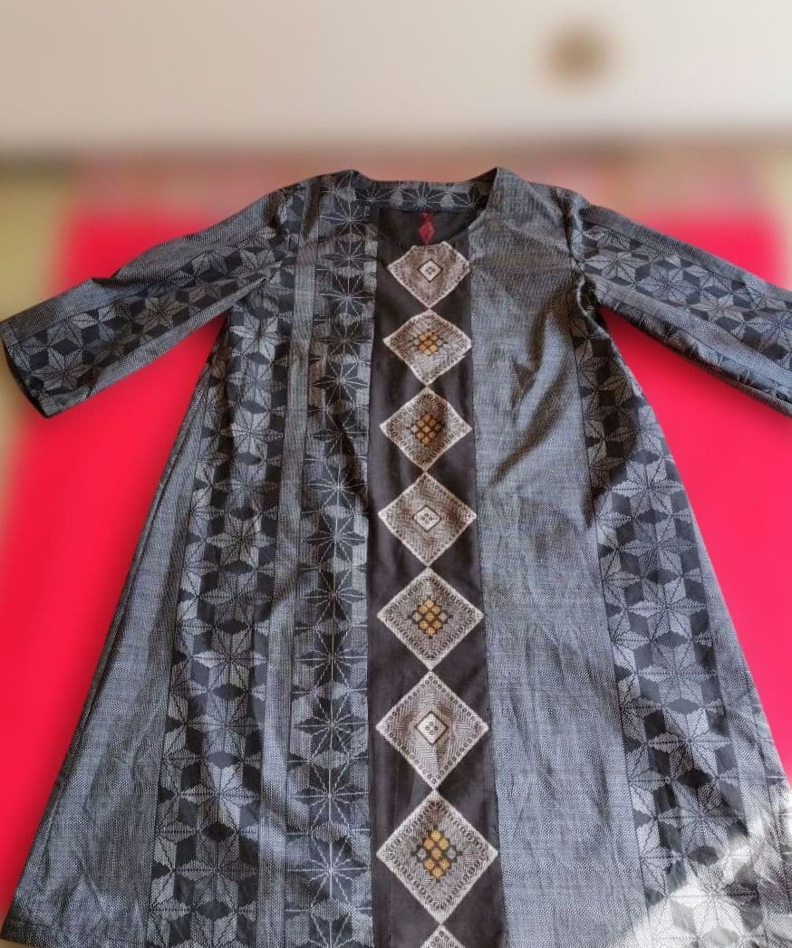 着物リメイク 大島 龍郷 ワンピース チュニック