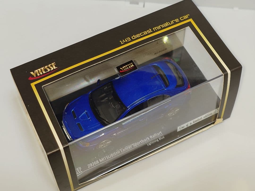 三菱 ランサースポーツバック 1/43 ミニカー ブルー ビテセ