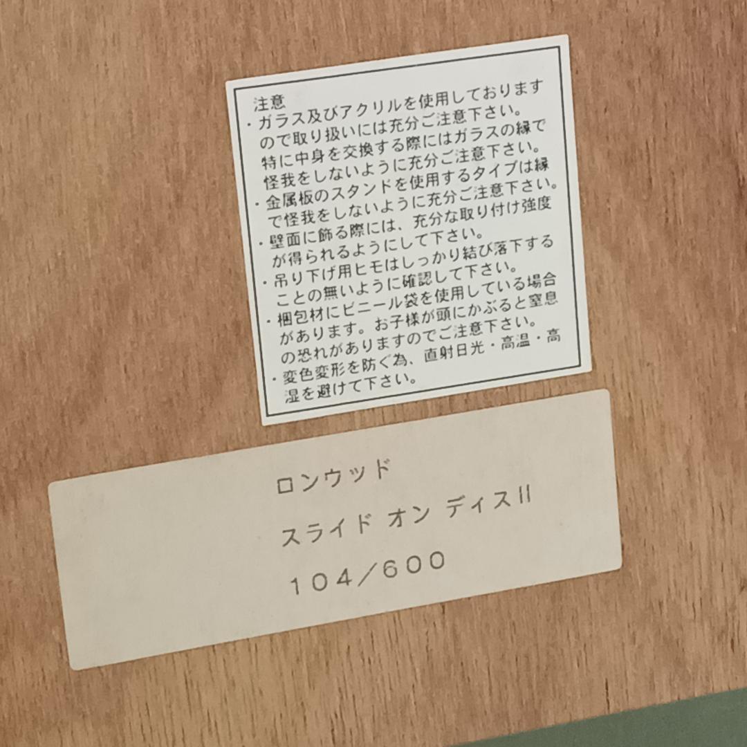 額縁付き 絵画 中型 ロンウッド リトグラフ　スライドオンディスⅡ 人物画