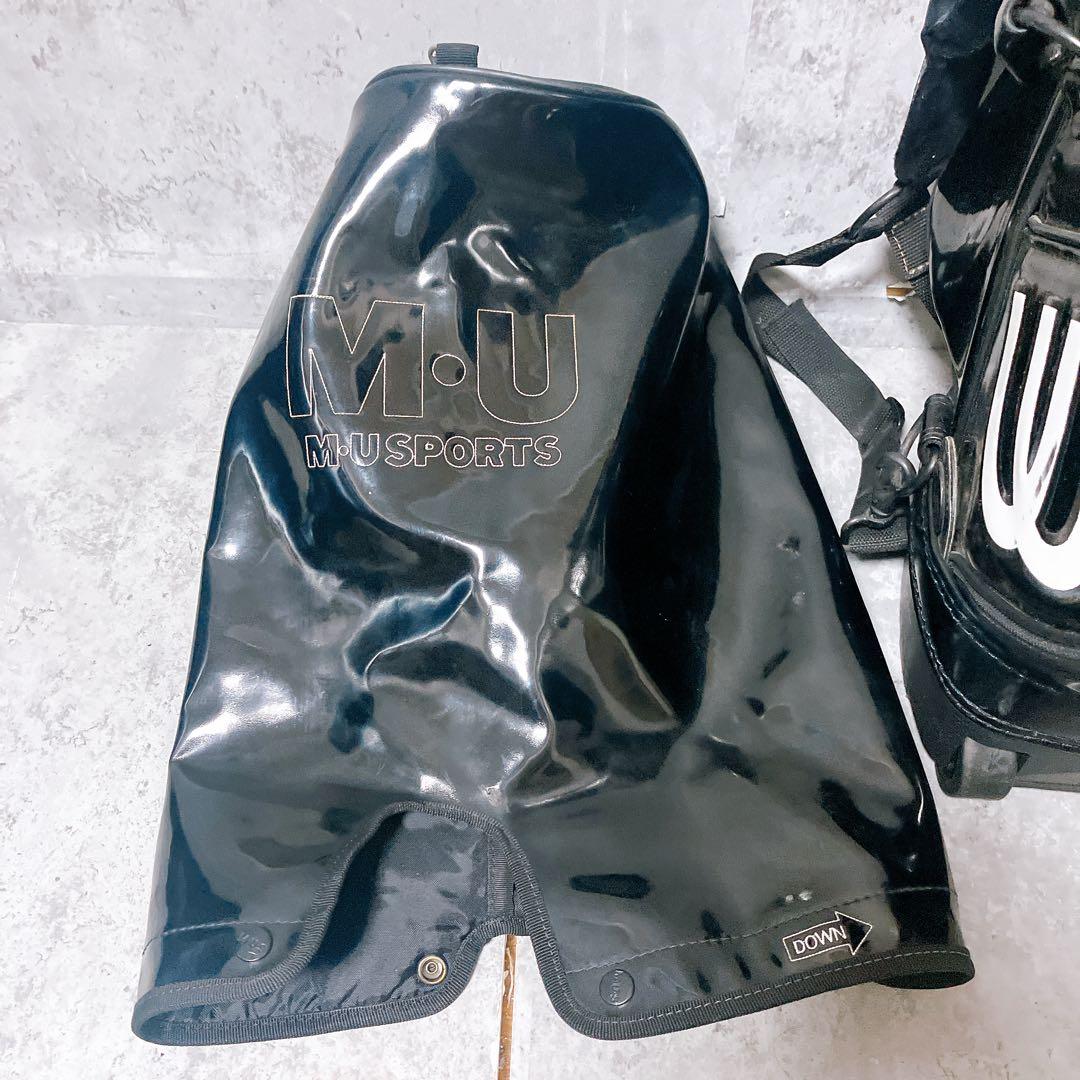 【希少】ミエコウエサコ キャディバッグ エナメル ブラック キャスター付 三点式