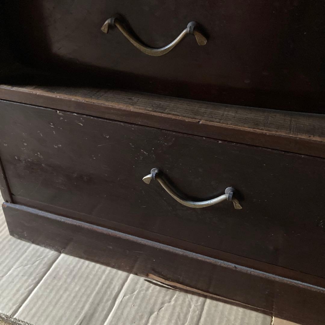 茶箪笥(違い棚付)　昭和初期アンティーク、ビンテージ