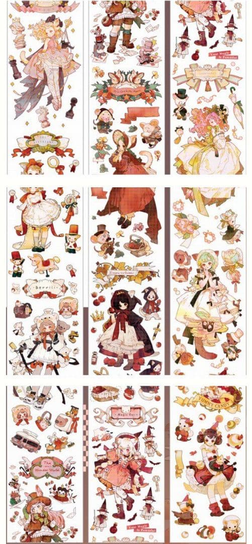 ✩再販✩J86＃欧式小甜心(PET)田小宝的星空切り売り海外人物マステ女の子