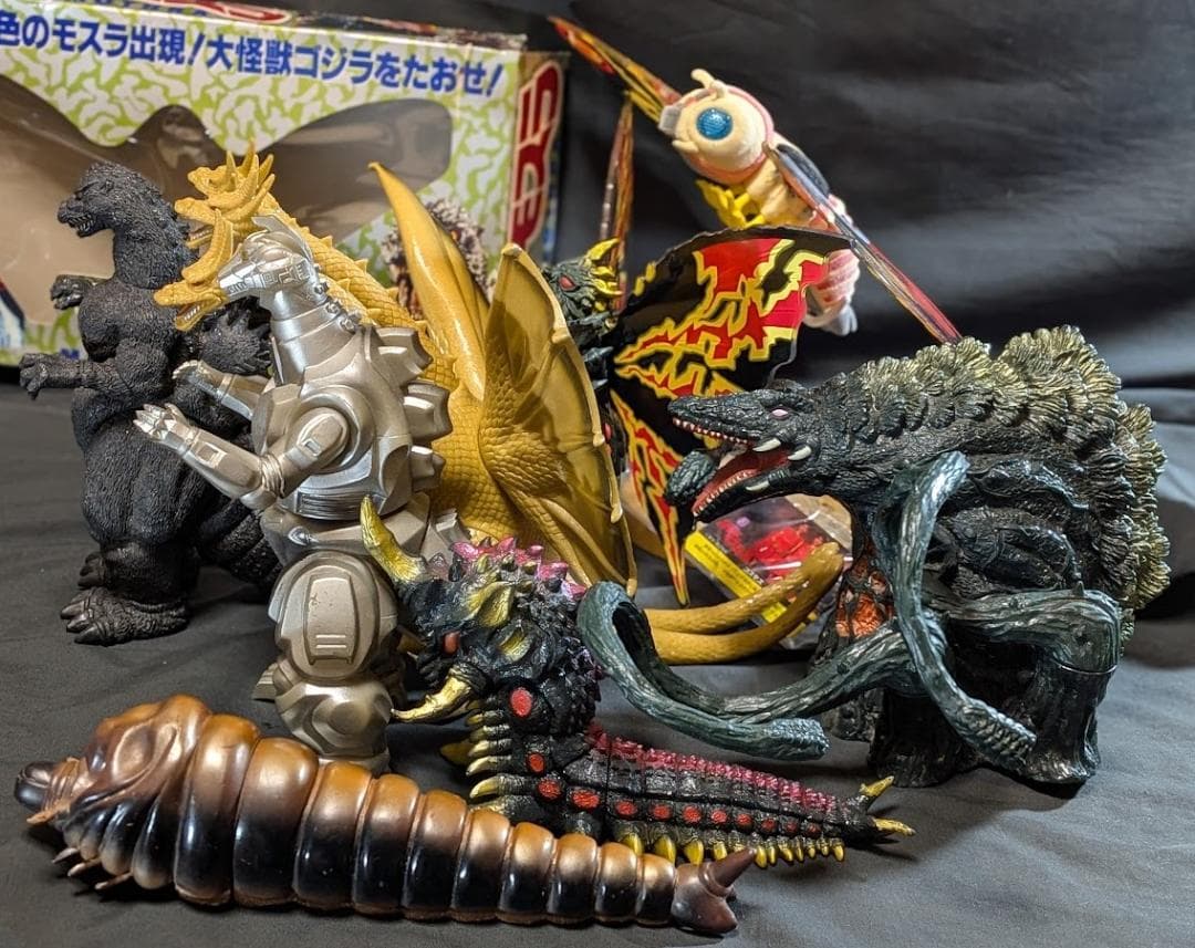 平成ゴジラVSビオランテ・モスラ他（バンダイ）ソフビフィギュア８体セット