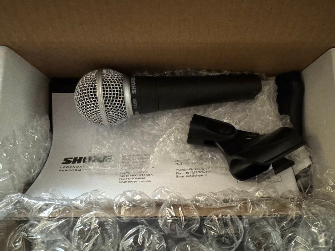 SHURE SM58SE ダイナミックマイク ON/OFFスイッチ付
