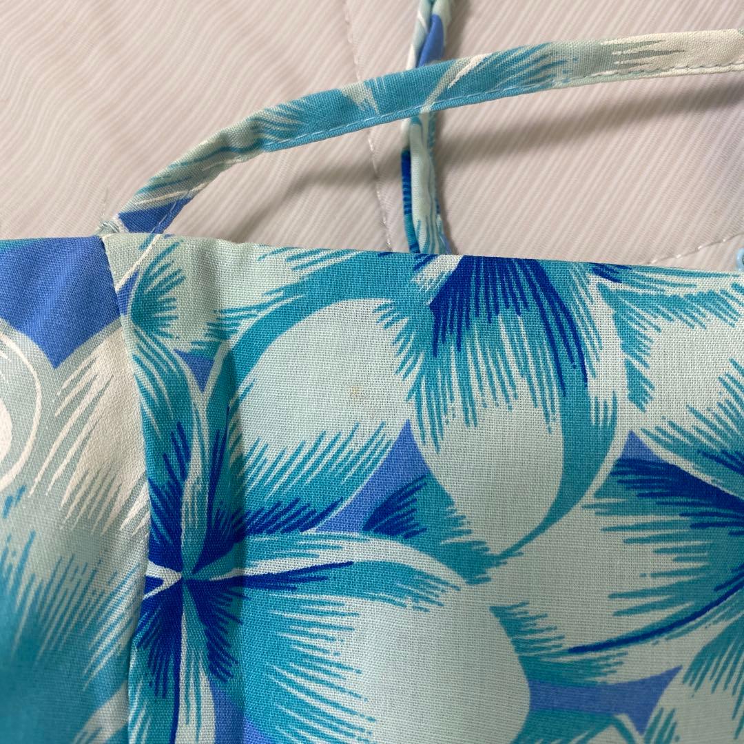 フラダンス衣装　プルメリア柄3段ドレス