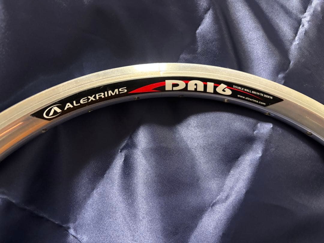 【低走行】アレックスリムズDA16ポリッシュ32穴 & 18タイヤ　前後セット