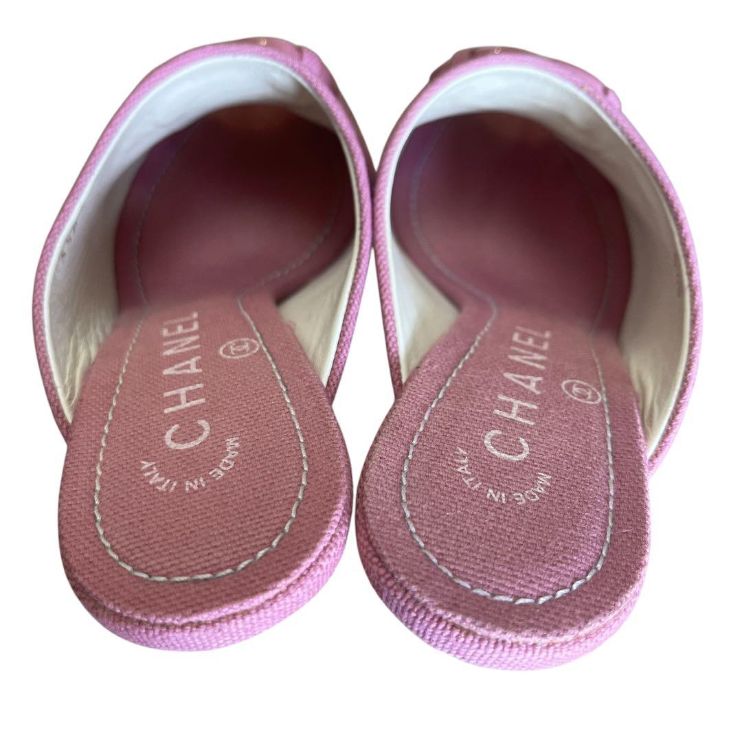 【極美品★付属品付】CHANEL ココマーク ミュール サンダル ピンク