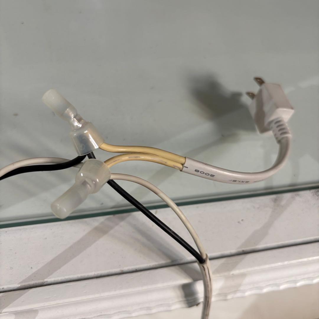 引取限定 ホワイト ガラスショーケース 店舗什器 インテリア 飾り棚 点灯確認済