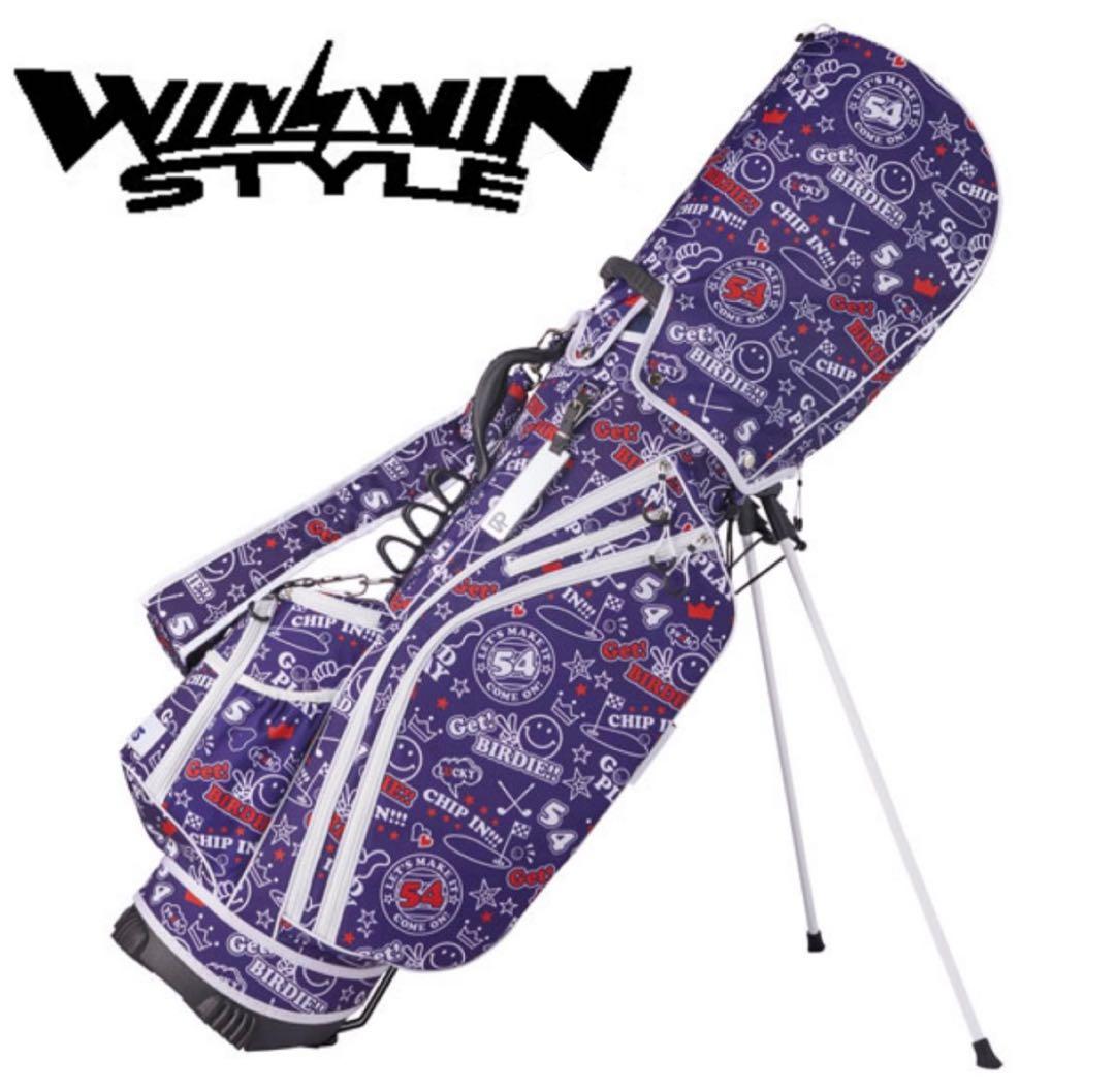 WINWIN STYLE スタンドキャディーバッグ スマイリーデザイン ゴルフ