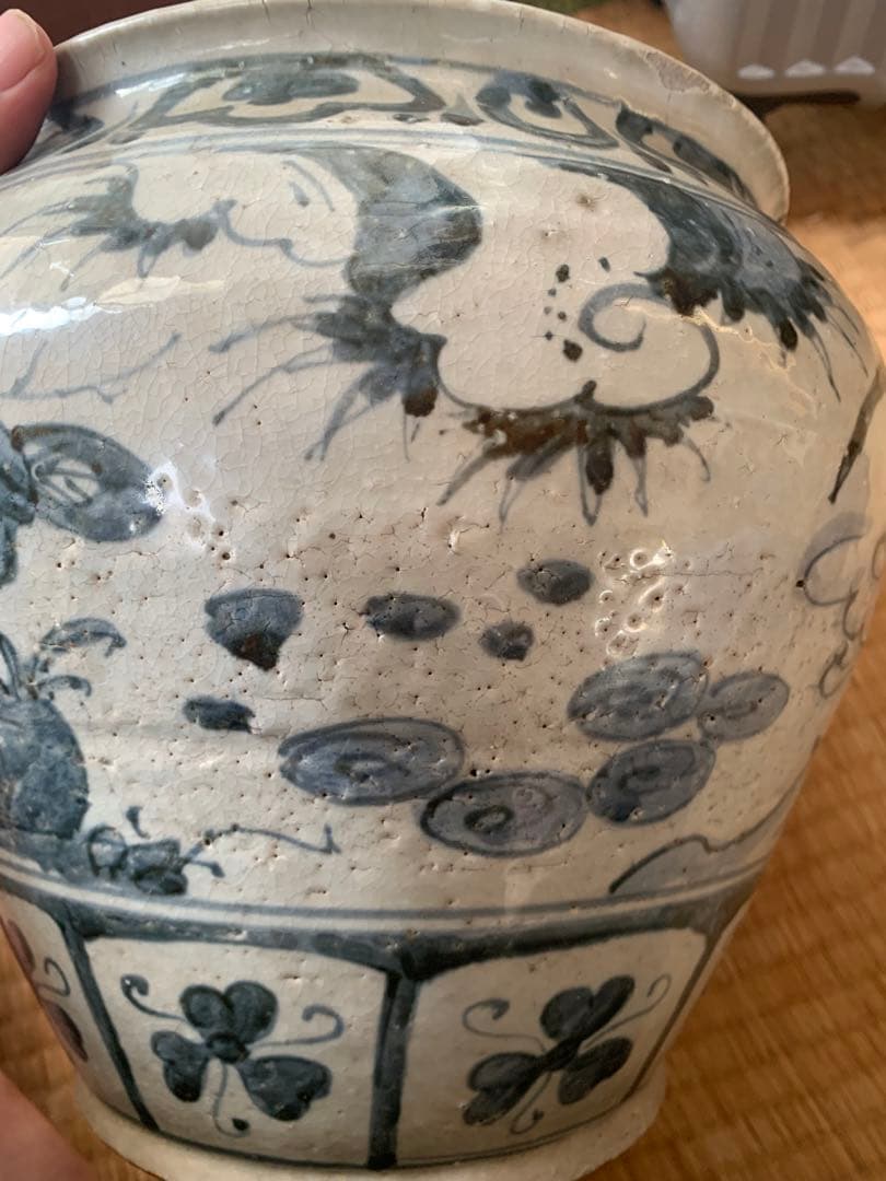 中国明時代早期染付大缶