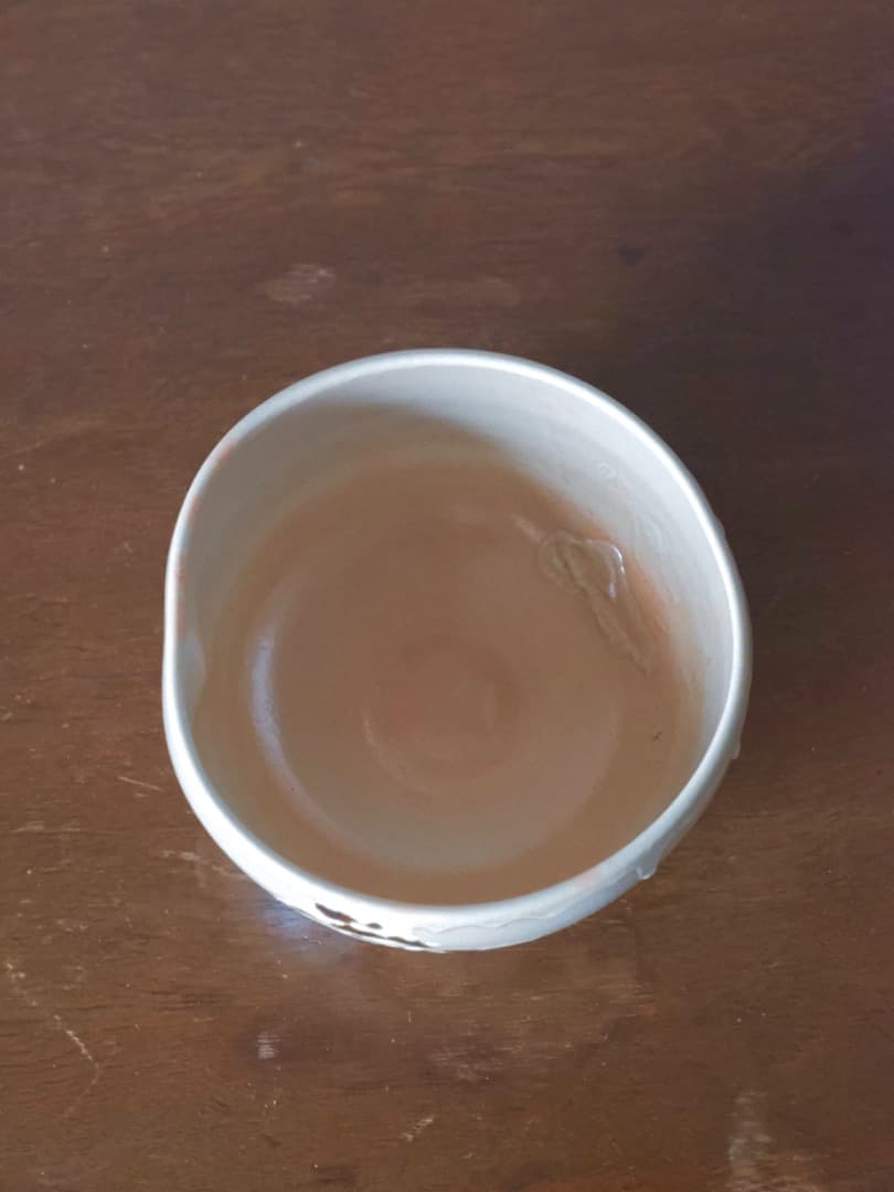 高橋道八　銹絵秋草文　茶碗　茶道具　仕覆付　箱付　Q2325