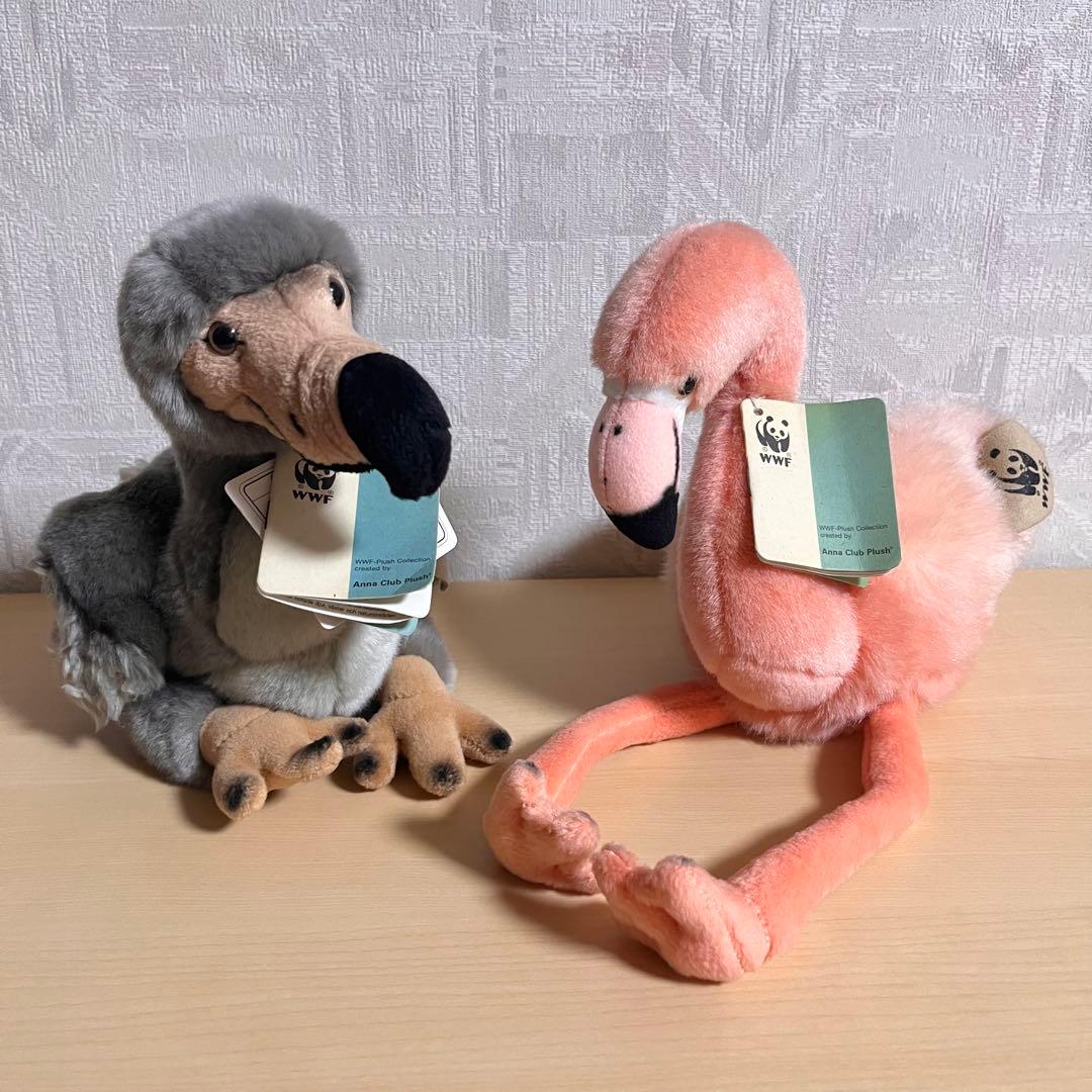 WWF フラミンゴ ドードー ぬいぐるみ 2つセット