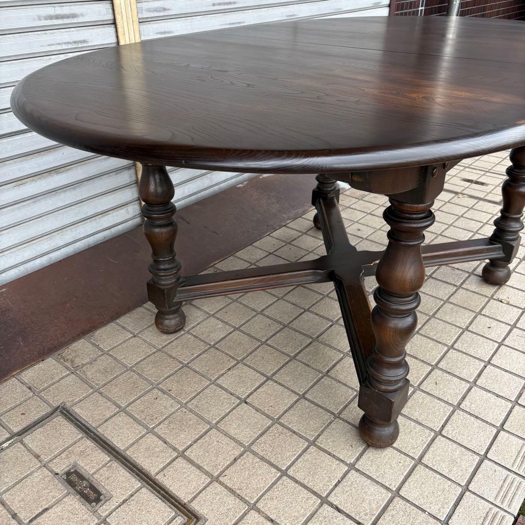 ERCOL エクステンション ダイニングテーブル　オーバル　アーコール　廃番
