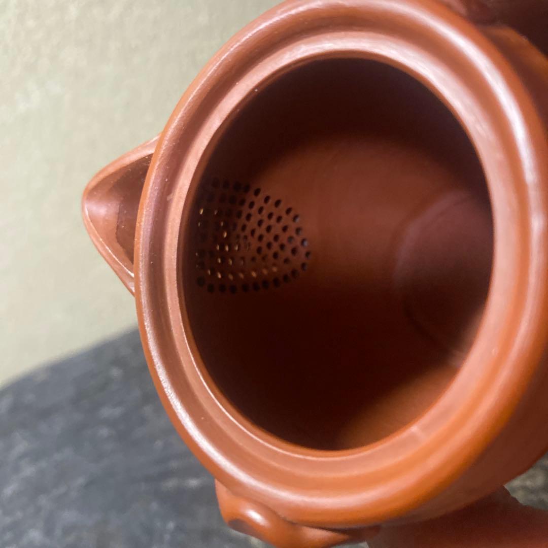 杉江木仙作　常滑急須 小型 朱泥　宝瓶　茶注B