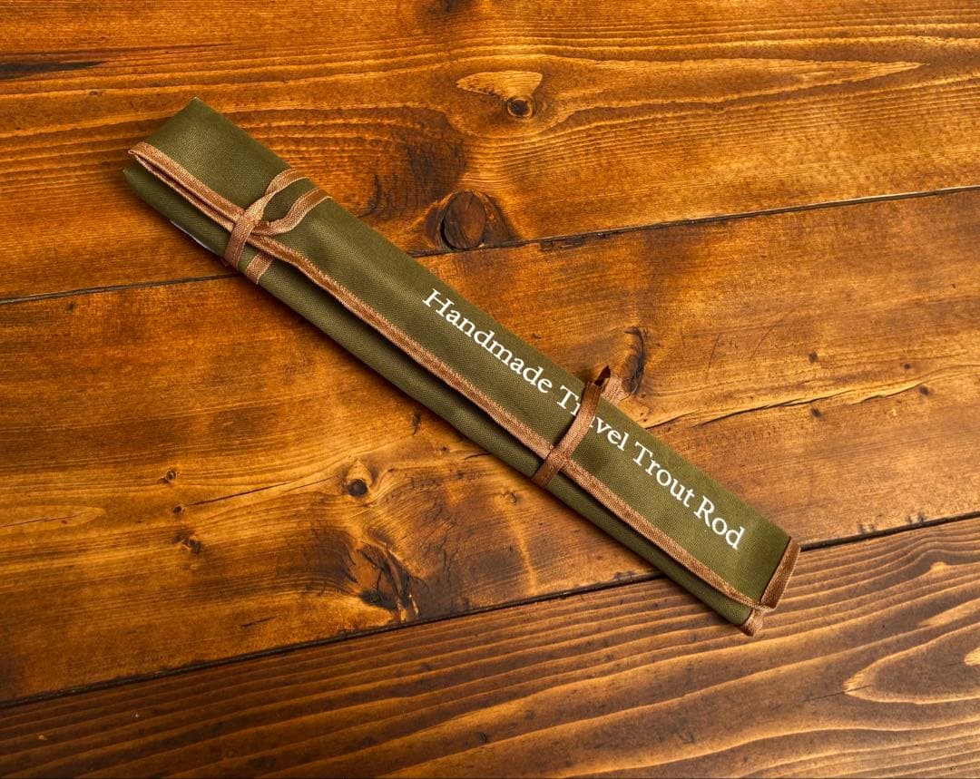 トラウトロッド　グラスロッド　ホワイト　銘木リールシート　渓流釣り　スピニング
