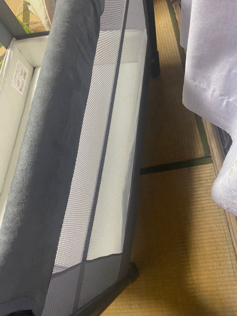 美品アップリカ　ココネル エアープラス AB(グレーGR) ベビーベット