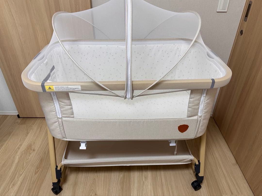 HZDMJベビーベッド　カーキ(ベージュ)