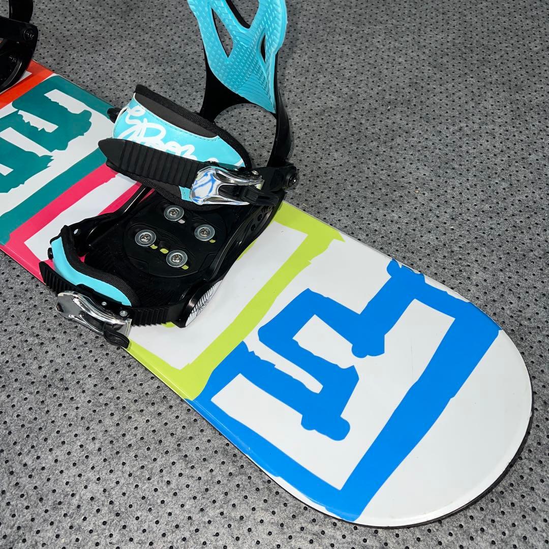 ５回使用 キッズスノーボード 105cm SLQ×バイン×レースブーツ