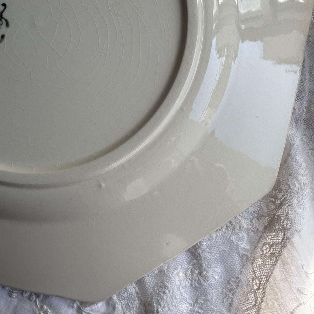 フランスアンティーク　サルグミンヌ　オクトゴナル　ディナープレート