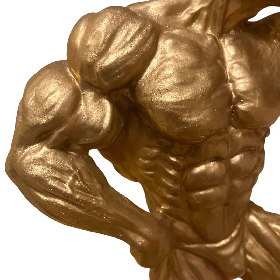 希少　ボディビルダー像　マッスル　筋肉美　ボディビル　トロフィー USA製 黄金