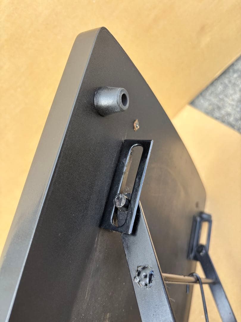 美品　背もたれ付ピアノ椅子　足部フェルト付き　黒い座面③