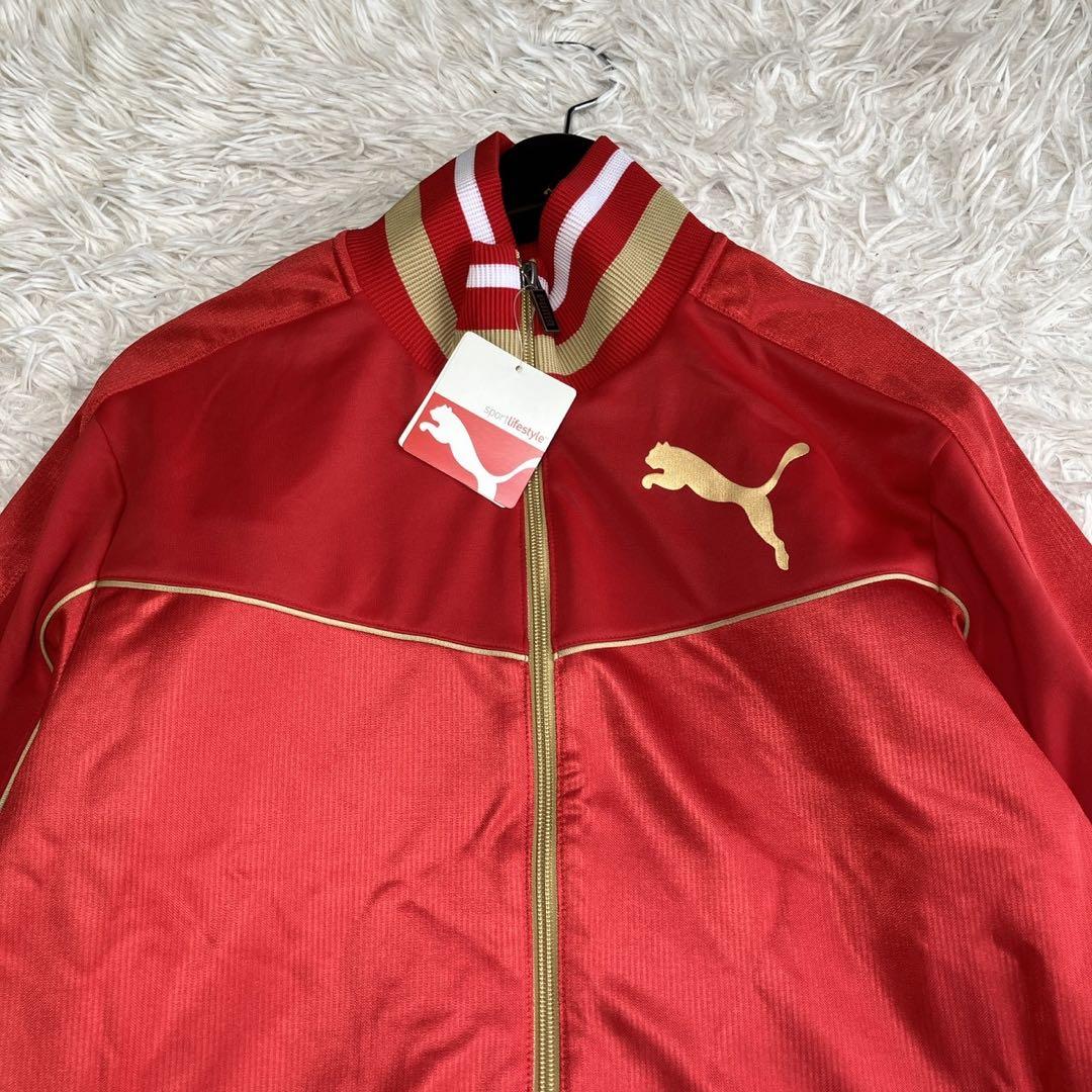 ◎新品タグ付き プーマ L レッド×ゴールド トラックジャケット パンツ