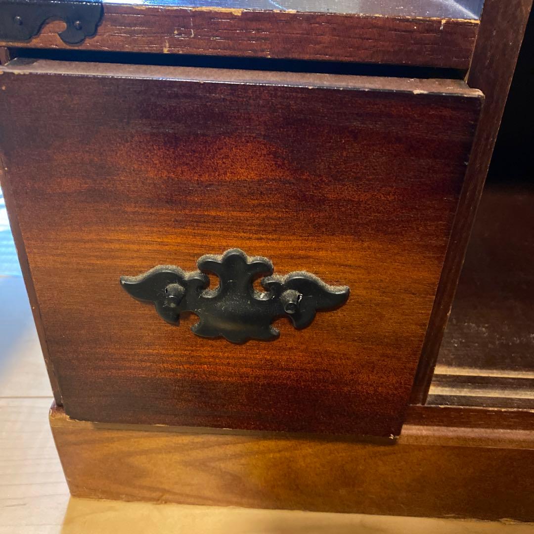 木製階段状引き出しタンス