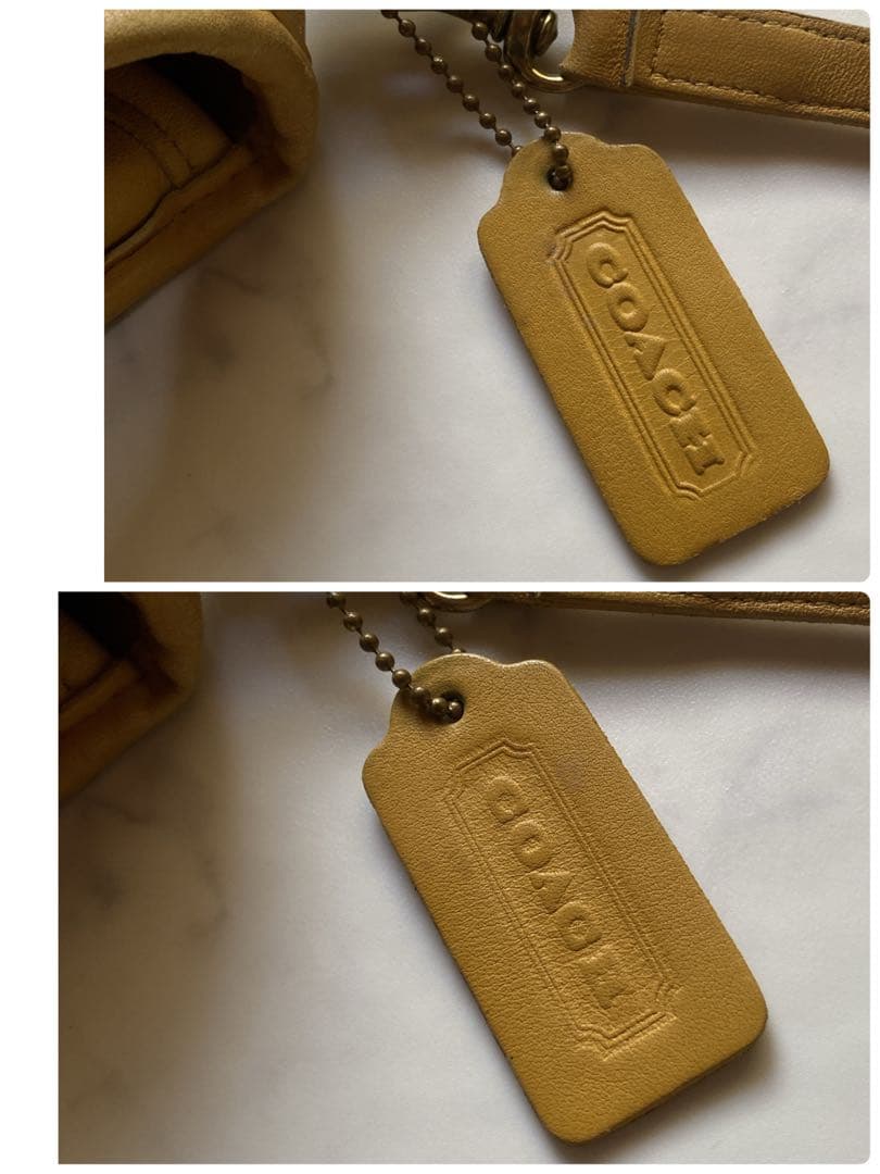 希少✨オールドコーチ 9985 USA製 ハンドバッグ マスタードイエロー