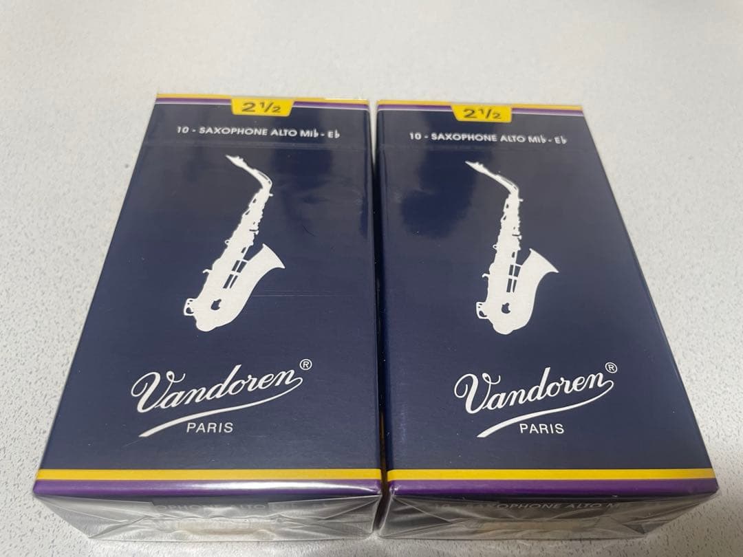 Vandoren アルトサックスリード 2 1/2 10枚入り2箱