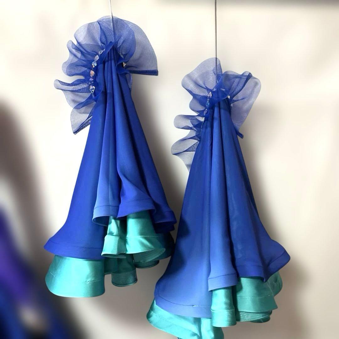 新品、M〜サイズ 社交ダンス、競技ドレス、モダンドレス、スタンダード、デモドレス