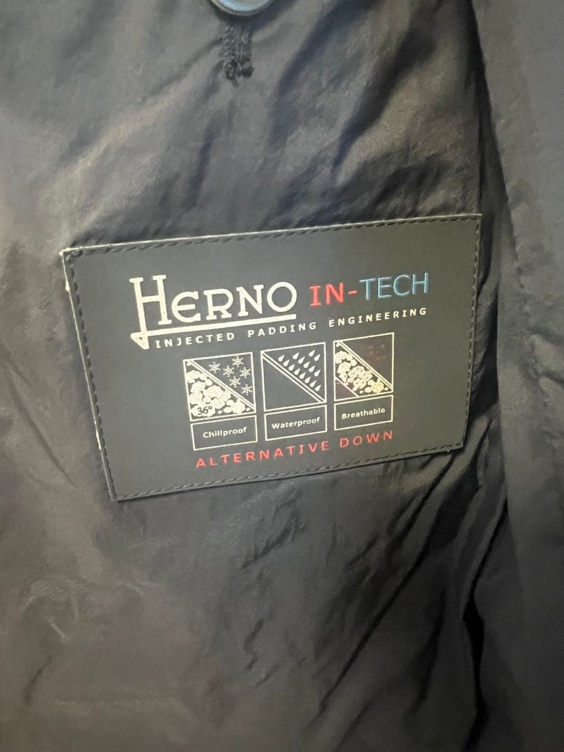 美品　国内正規品　ヘルノ / HERNO / ダウン ジレ　ネイビー　44