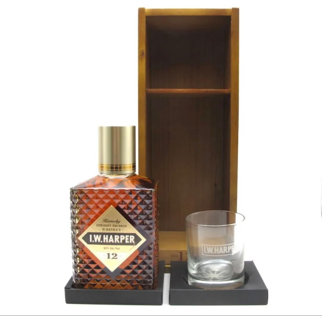 IWハーパー12年 木箱グラス付