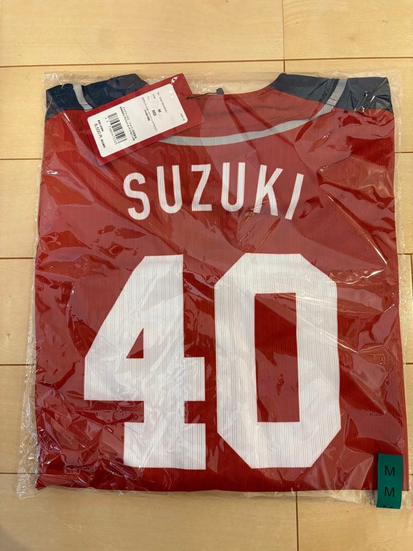 鈴木優磨ラグランベースボールシャツ（レッド×ネイビー）