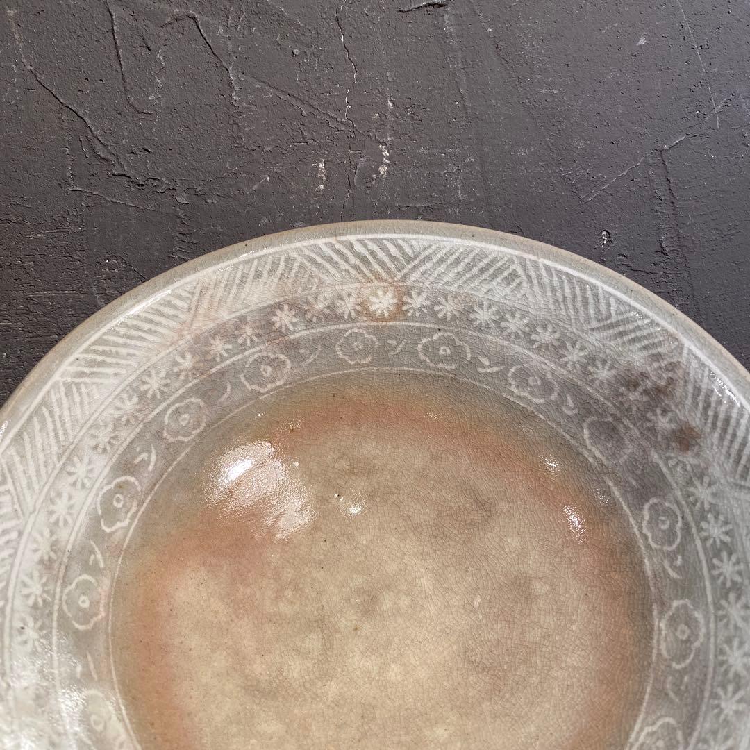 萩焼 十二代 田原陶兵衛 三島手 鉢 共箱 骨董品 器 在銘 作家物