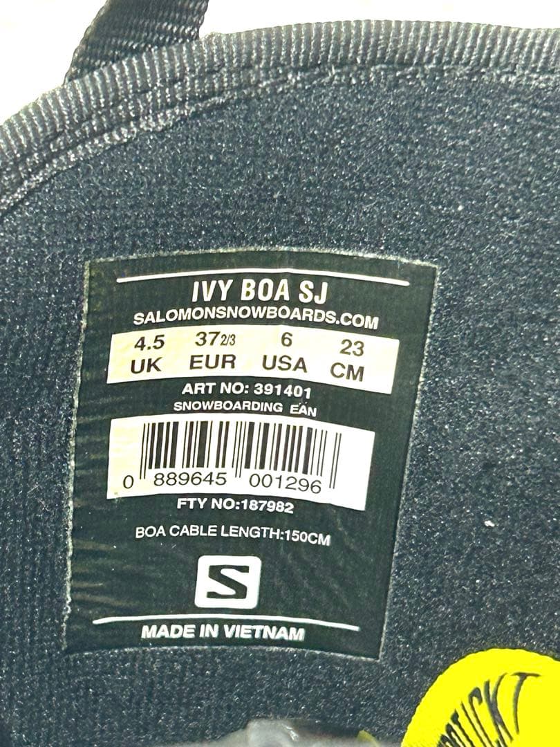 SALOMON IVY BOA SJ スノーボードブーツ 23cm レディース