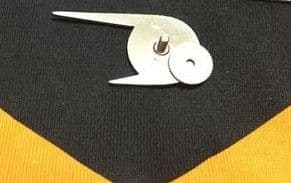 帰ってきたウルトラマン,プロップマット隊員襟章,バッチ台紙サインセット団時朗