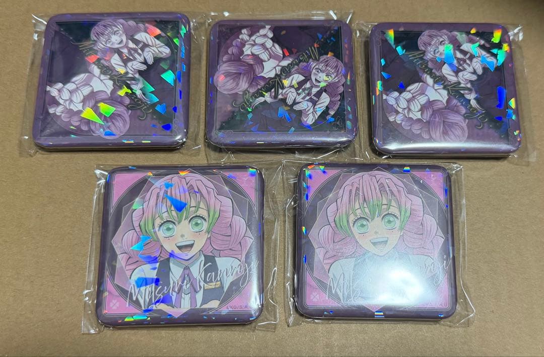 鬼滅の刃 MOCKTAIL BAR ロト　グリッター缶バッジ　甘露寺蜜璃