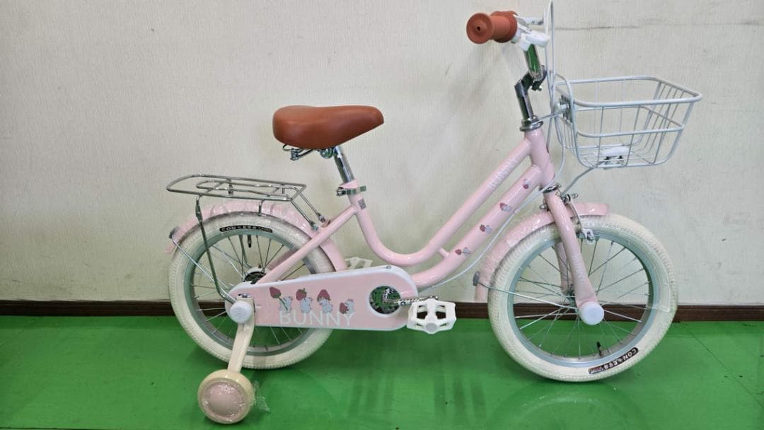【さくらママ】子供用自転車 BUNNYデザイン 18インチ PINK