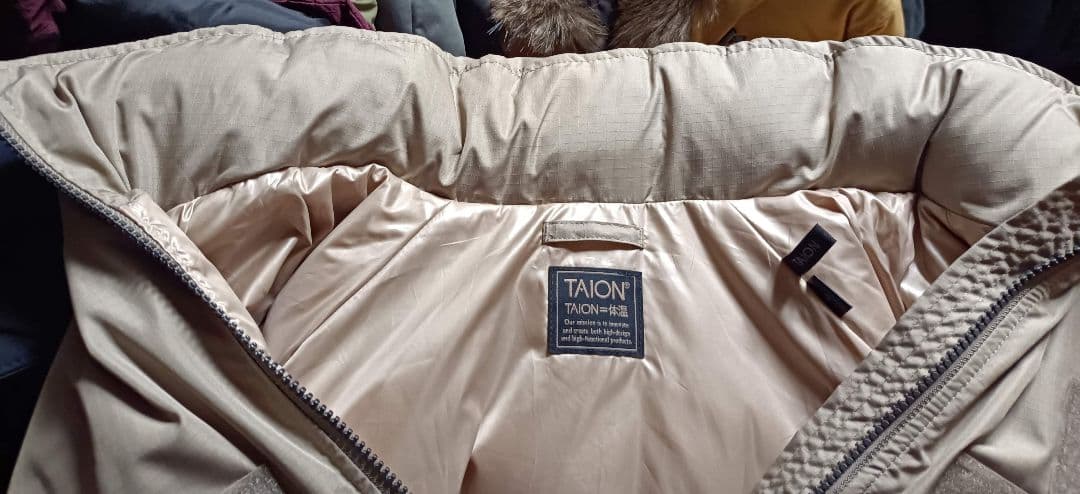 TAION/GLOSTER別注 LEVEL7 ダウン L　薄くシミあり　ベージュ