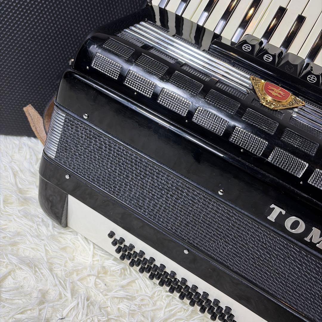 【希少】オールブラック TOMBO トンボ アコーディオン T 48 ケース付