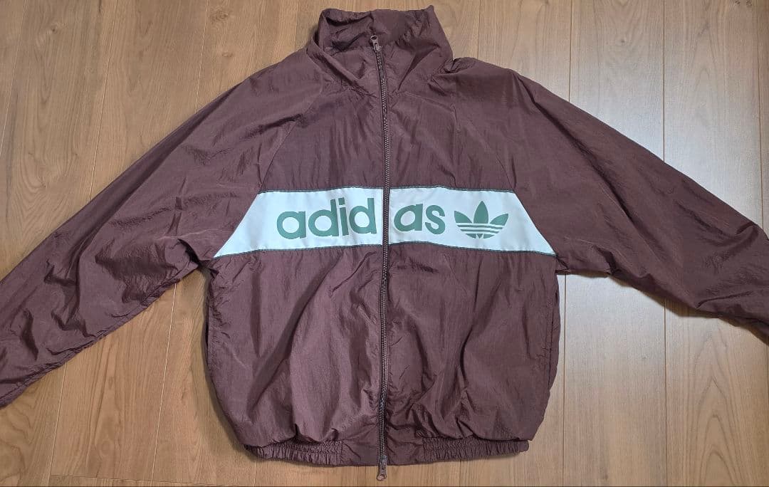 adidas ナイロンジャケット ジャージ上下 セットアップ 上着L ズボンXL