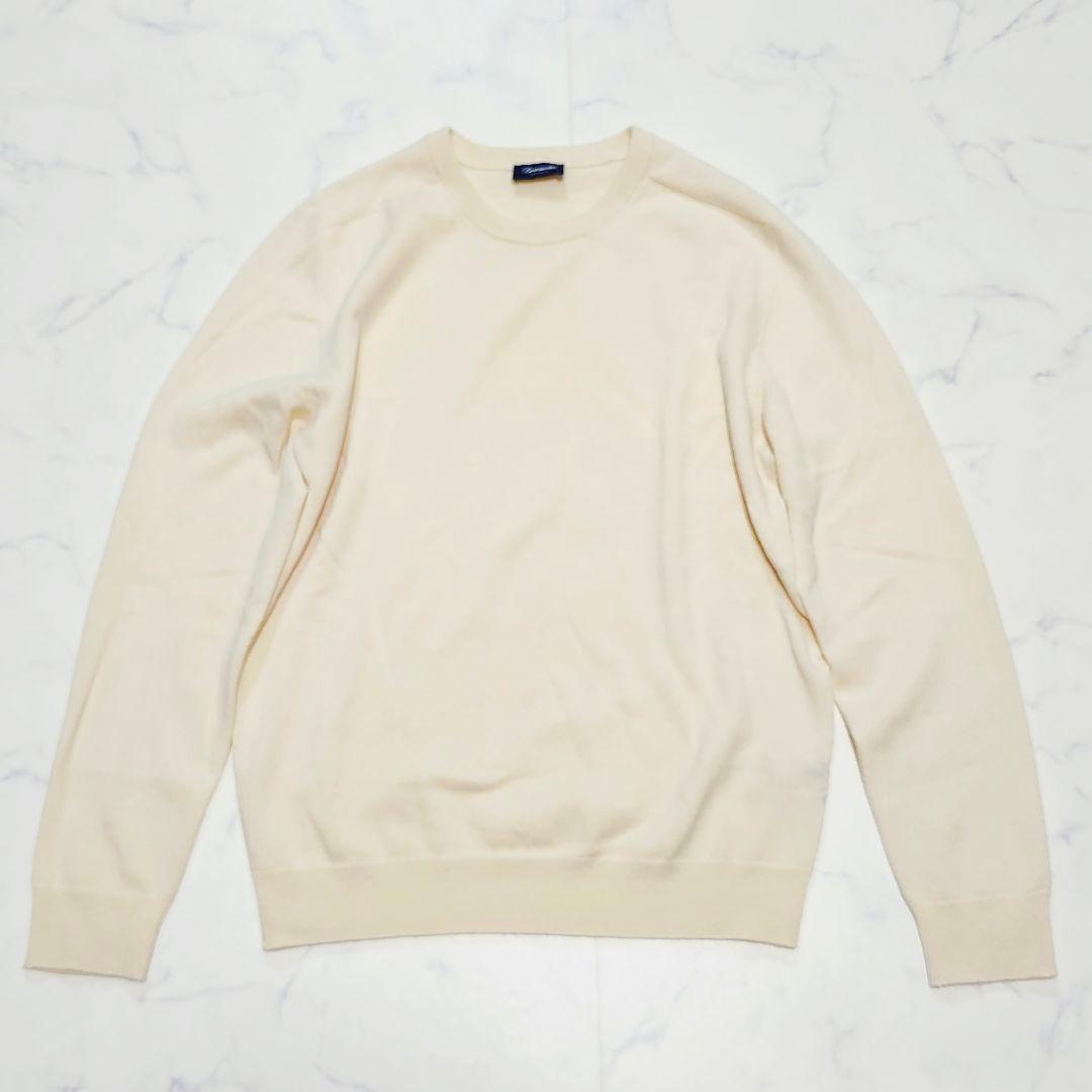 カシミヤ混☆ドルモア　長袖ニット　セーター　リブ　イタリア製　48